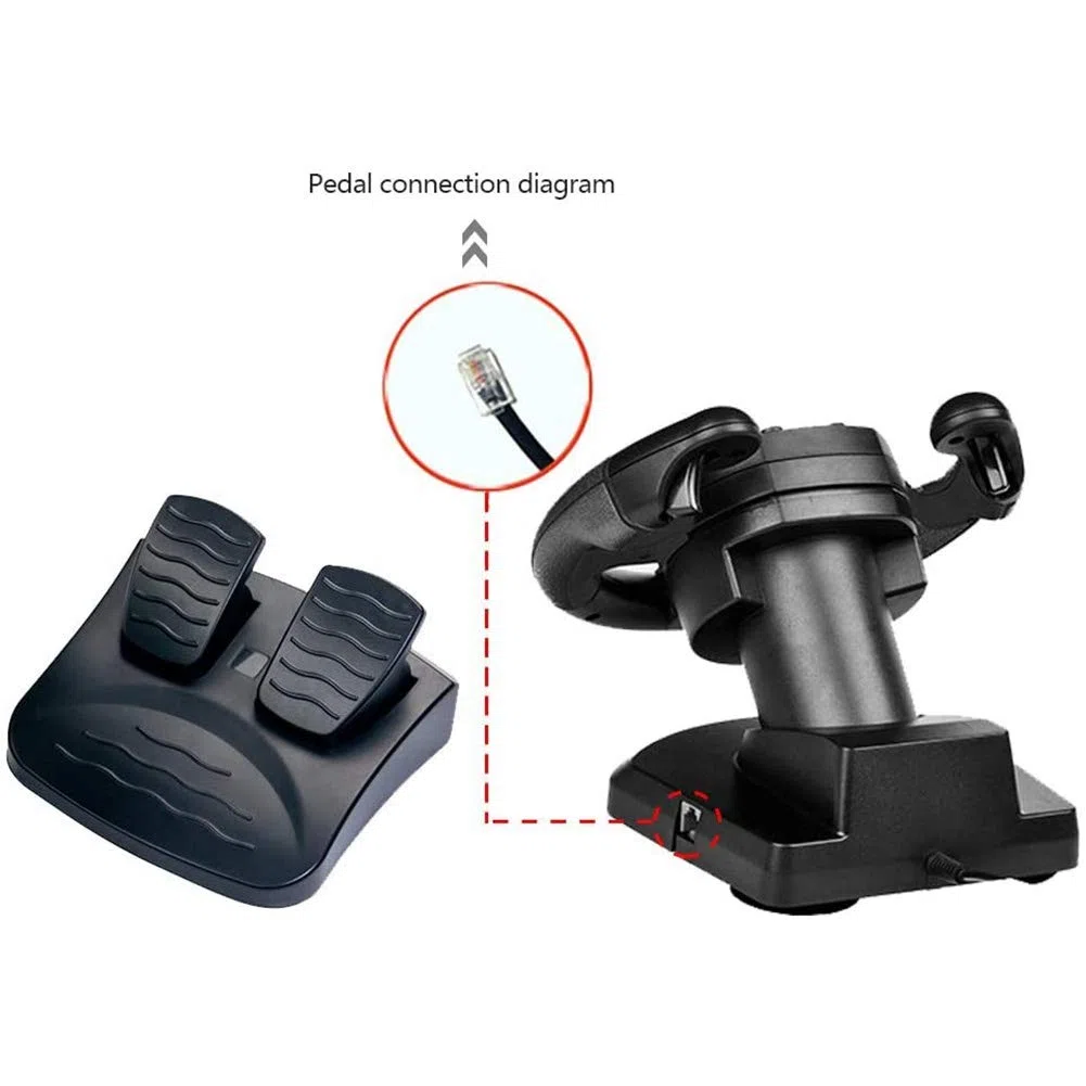 Okeeyseda Juego de Volante de Carreras para/Pc, Joysticks de VibracióN, Controlador Remoto, Controlador de ConduccióN Imulado
