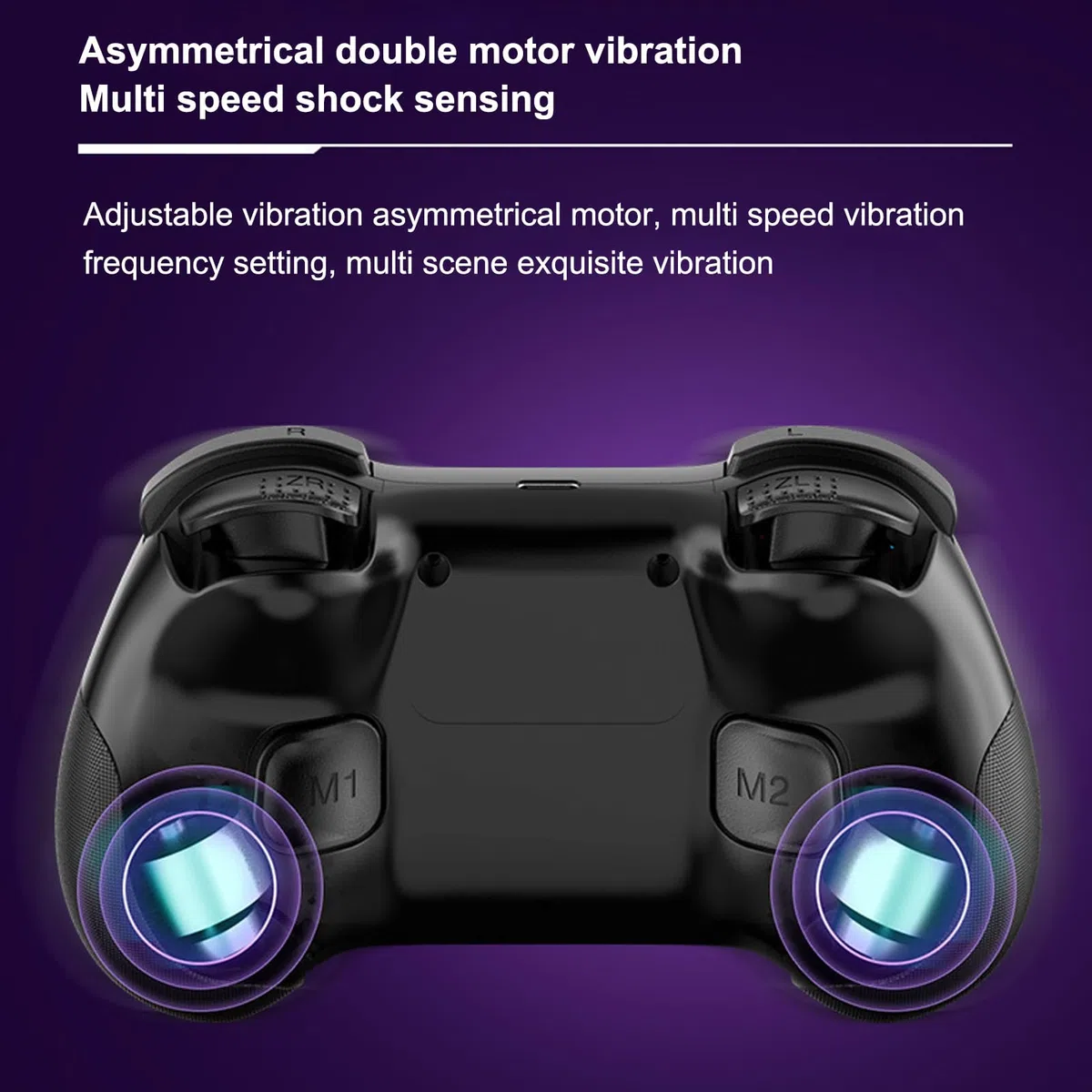 Annadue Controlador de Juego Inalámbrico, Joystick Inalámbrico Bluetooth, Tecnología de Detección de Movimiento, para para Android, para IOS MFi, para PC, para Steam Gamepad (BLACK)