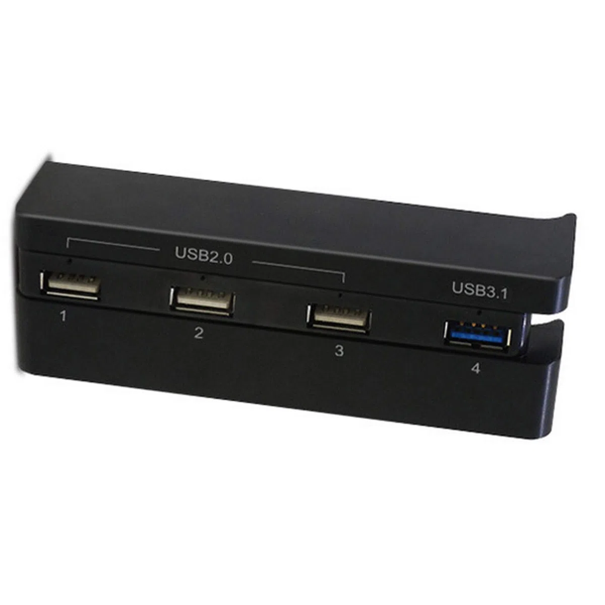 SOONHUA Hub de extensión USB de 4 puertos, USB 3. 0 Hub, USB 3. 0 Divisor de extensión para consola de juegos PS4 Slim USB 2. 0 3. 1 adaptador de concentrador para consola de juegos PS4 Slim
