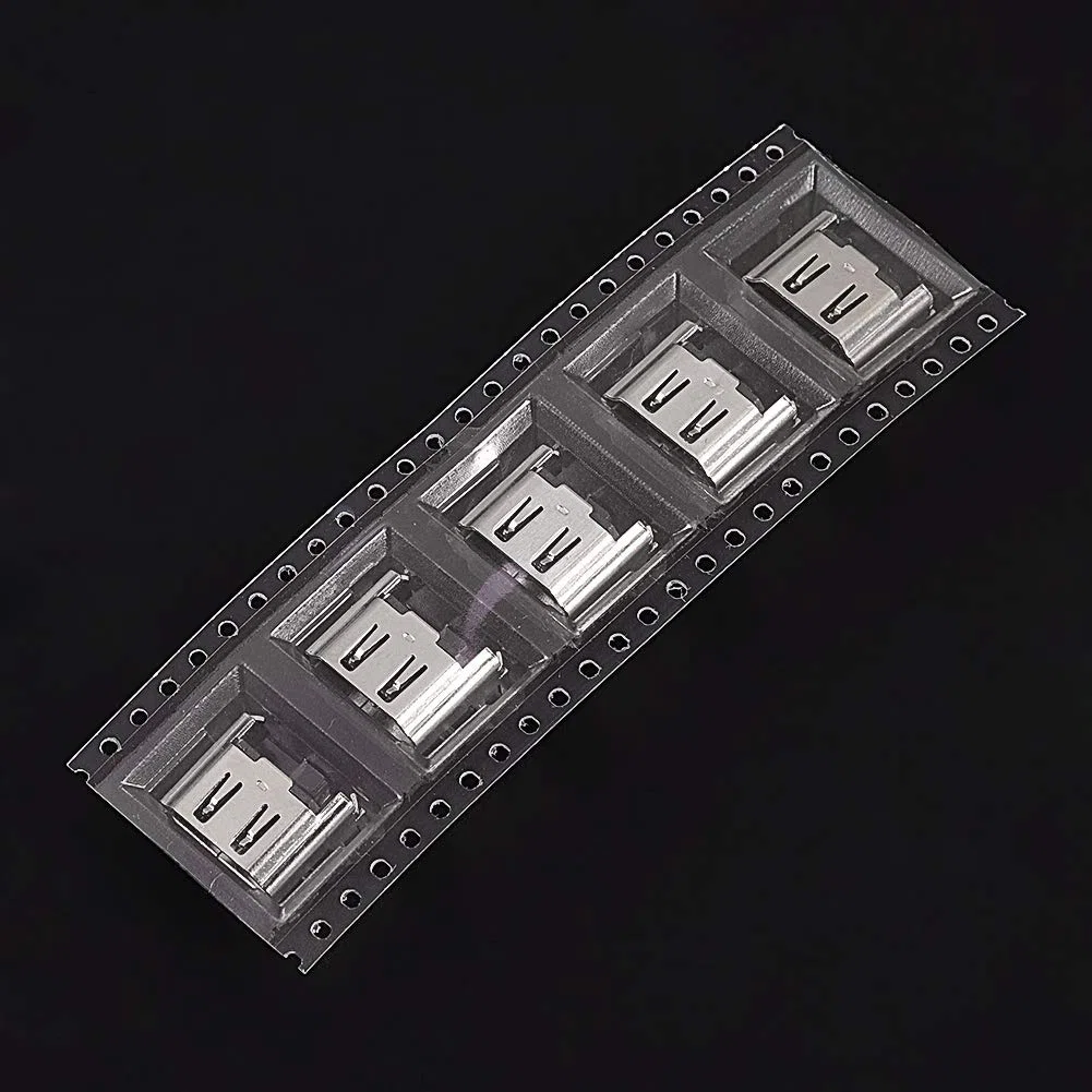 HDMI Socket, 5pcs HDMI Port Interface Connector Socket Replacement para 4 Motherboard