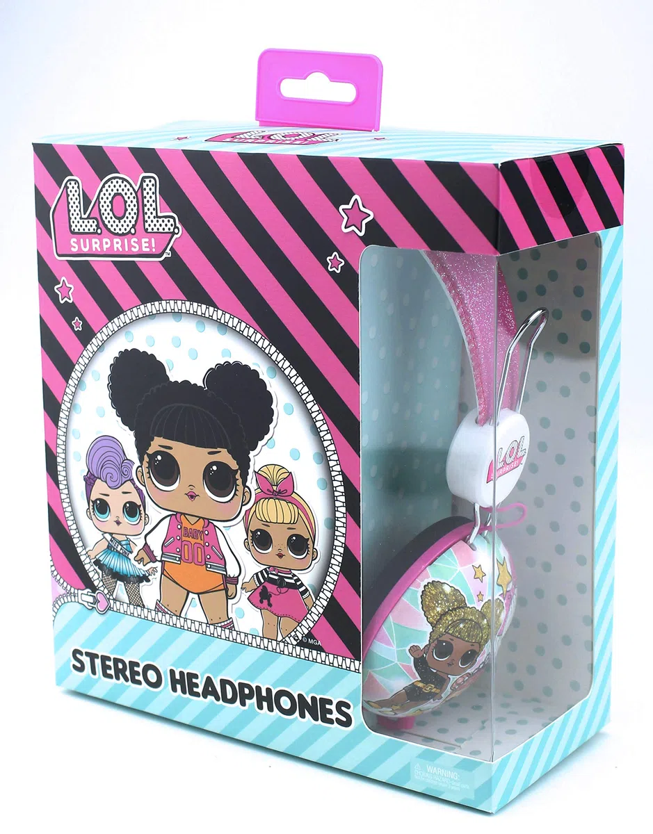 OTL Technologies - Auriculares con Cable Rosa L.O.L. Surprise Glitter Glam Multiplataforma (Android)