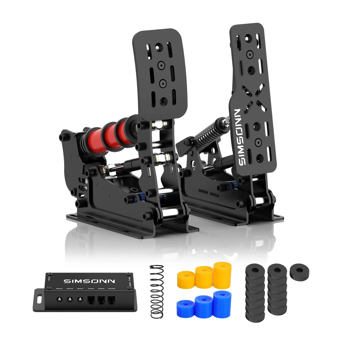 SIMSONN Plus X Racing Simulator Hydraulic Pedals Sim Racing Pedals (Plus X Black P2-H2)