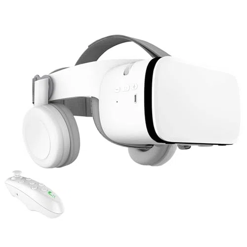 Auriculares de realidad virtual - Gafas de realidad virtual 3D con control remoto Bluetooth, lente de alta definición para juegos móviles y multimedia, compatible con la mayoría de teléfonos