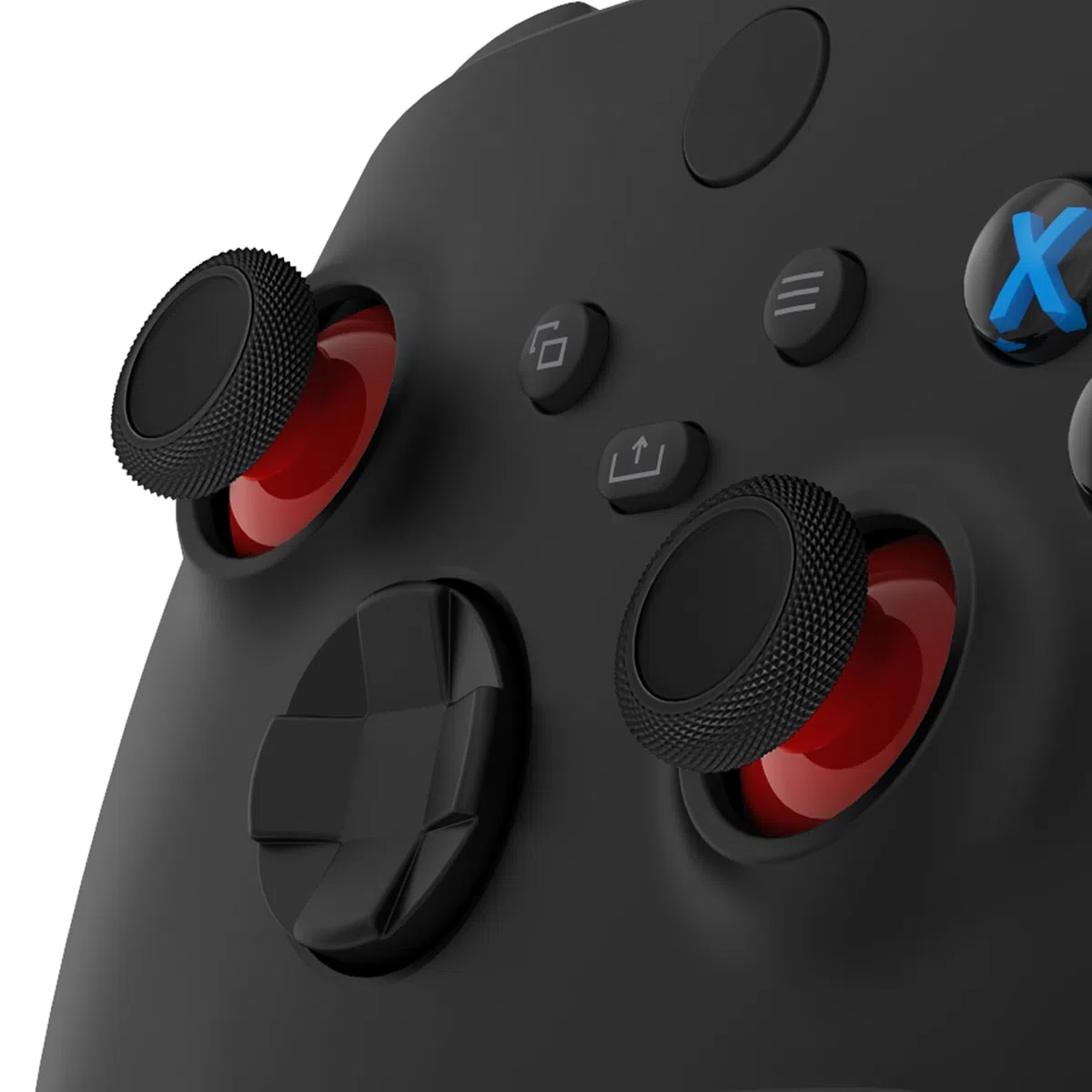 eXtremeRate Joysticks para Xbox Series S X Control Palancas Analogicos Joystick Reemplazable para Xbox One Repuesto para Pulgar Thumbsticks para Xbox One S/X/Estandard/Elite(Rojo Carmín & Negro)