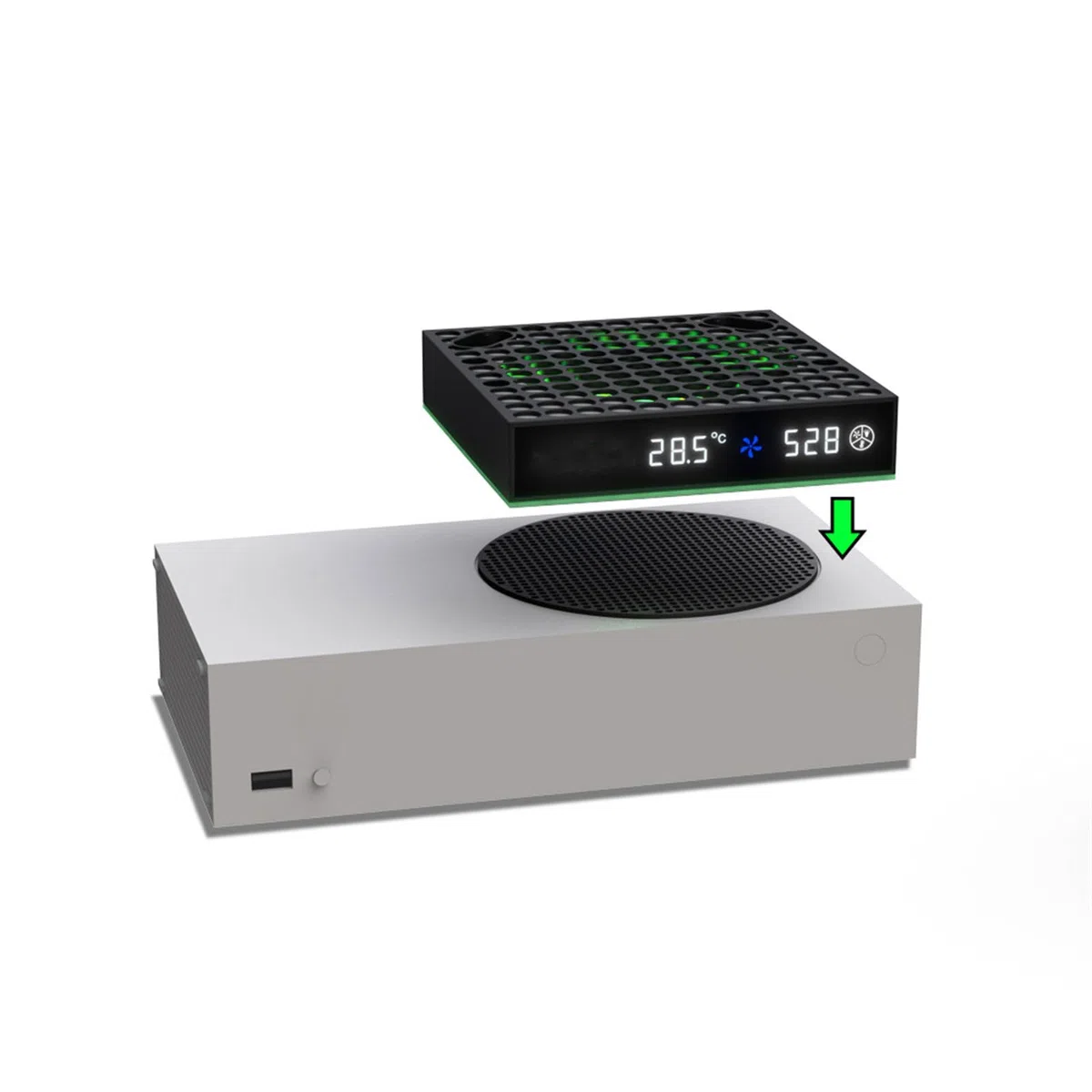 Ventilador de refrigeración con velocidad automática ajustable por temperatura, pantalla LED, refrigeración de rendimiento