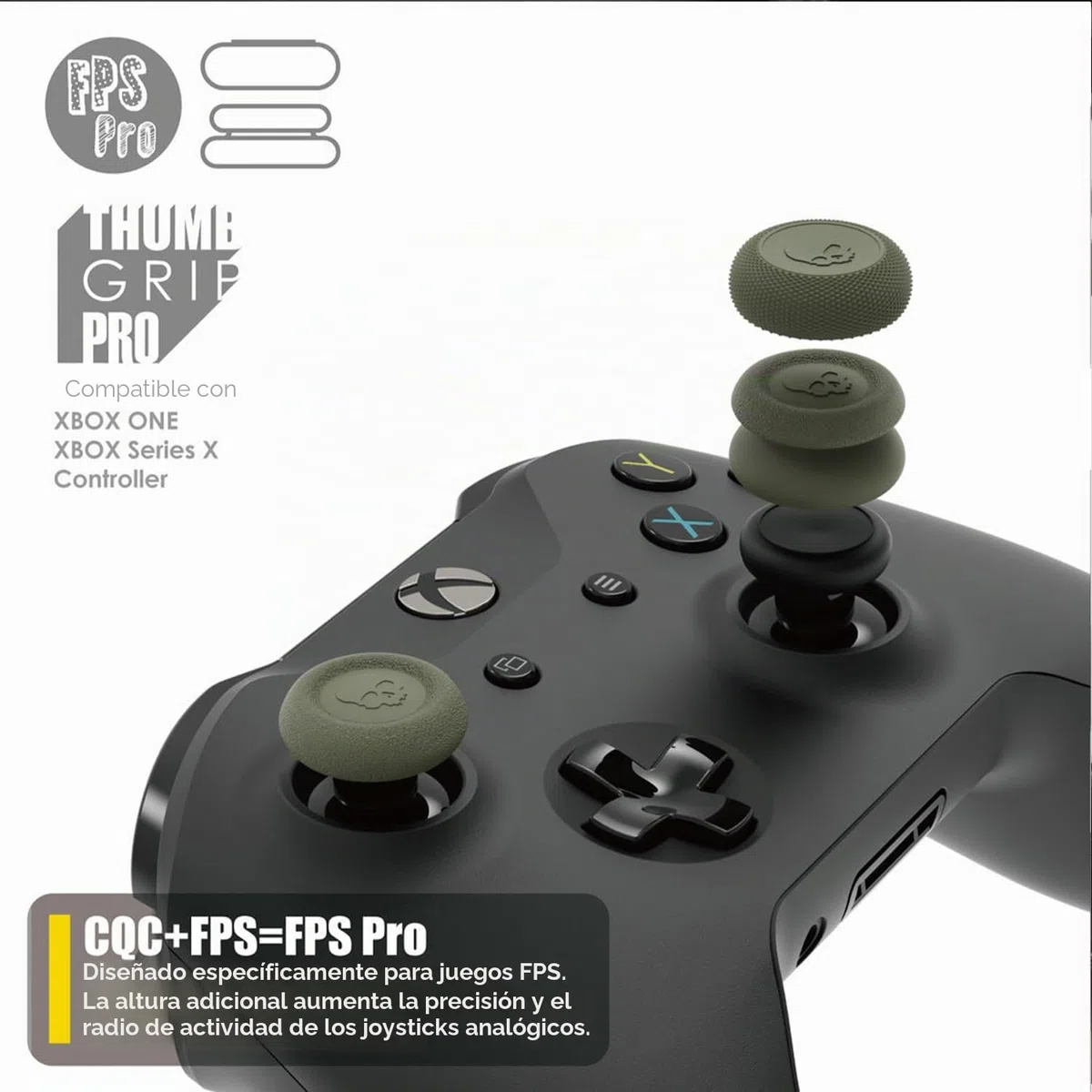 Skull & Co. Skin, CQC and FPS Thumb Grips Joystick Cap Analog Stick Cover for Xbox (XSX/XB1) Controller - Black, 3Pairs(6pcs)