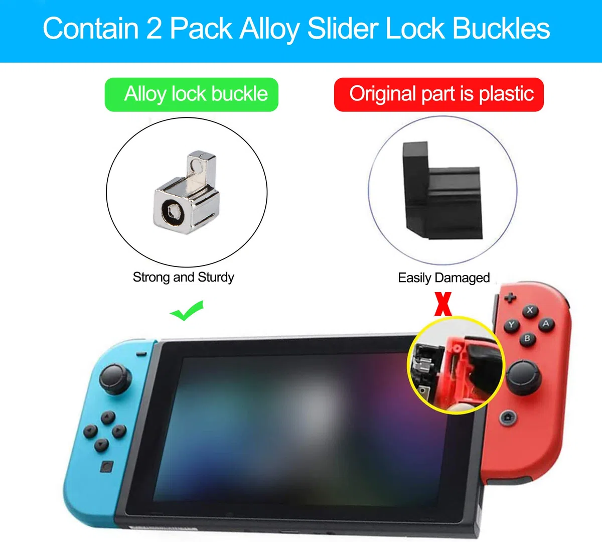 Tunejoy Recambios 3D de Joysticks Analógicos para Joy-Con Switch Herramientas de Reparación con Destornillador ThumbStick Bloqueo de Hebilla Cepillo de Limpieza 16 Piezas