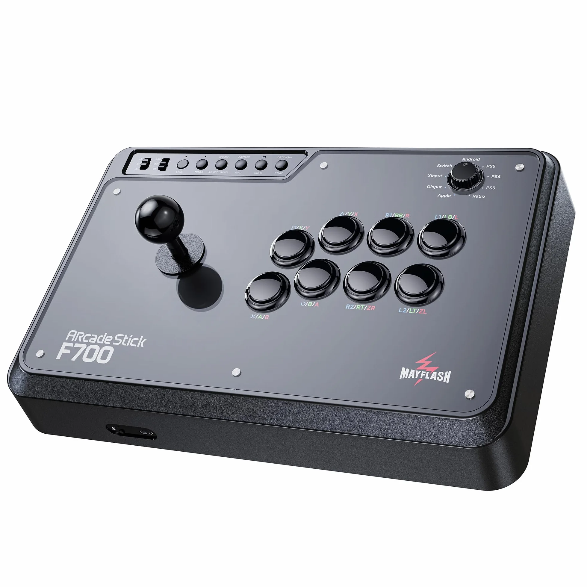 MAYFLASH Arcade Stick F700 para PS5, PS4, Switch/Switch 2, Windows, Apple, Android y más. Fight Stick compatible con Bluetooth inalámbrico, 2.4G y conexión por cable.