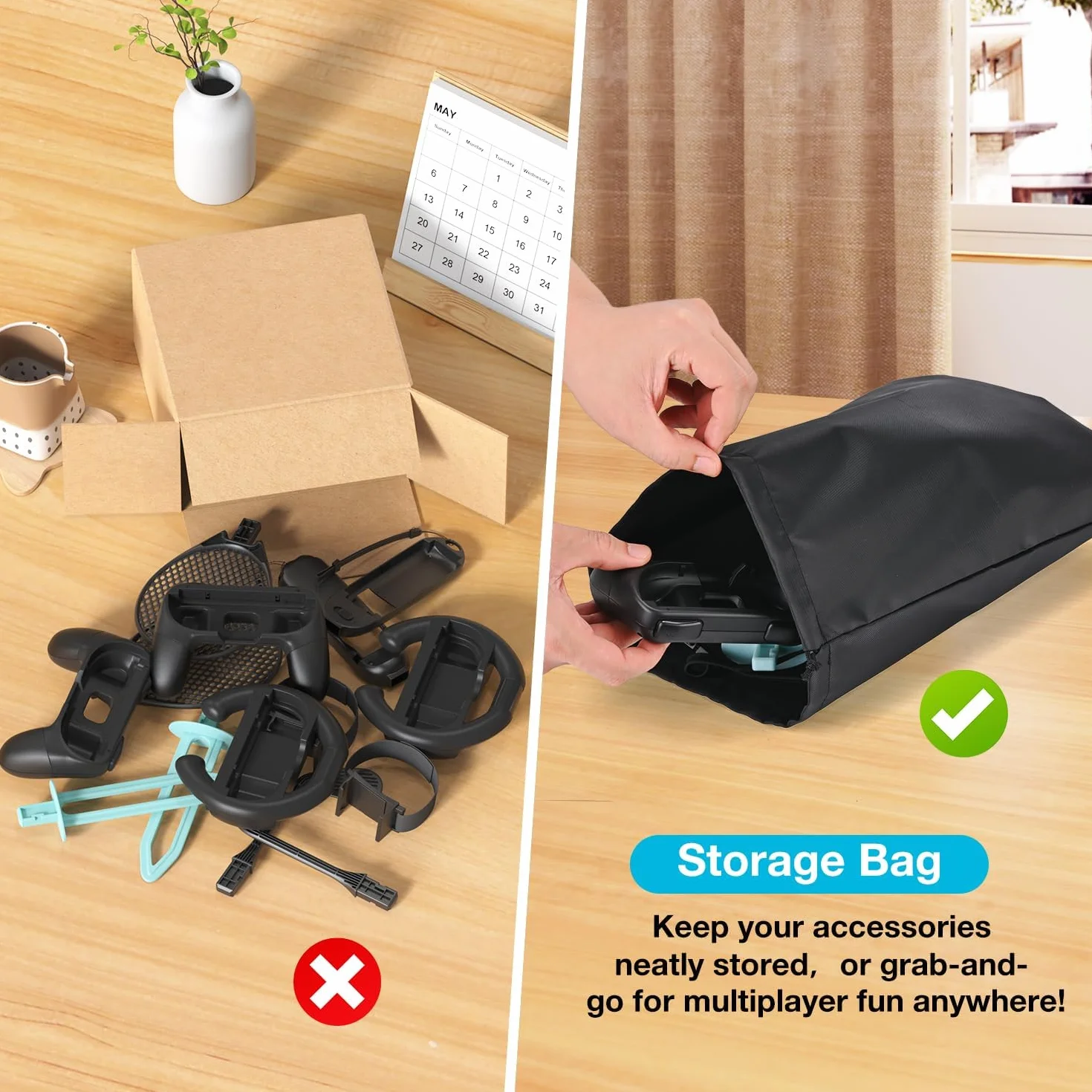 15 en 1 Kits de Accesorios para NS Switch 2, innoAura Juego de Accesorios Deportivos Para Juegos Nintendo Switch 2 con Bolsa de Almacenamiento para Fiestas y Familias