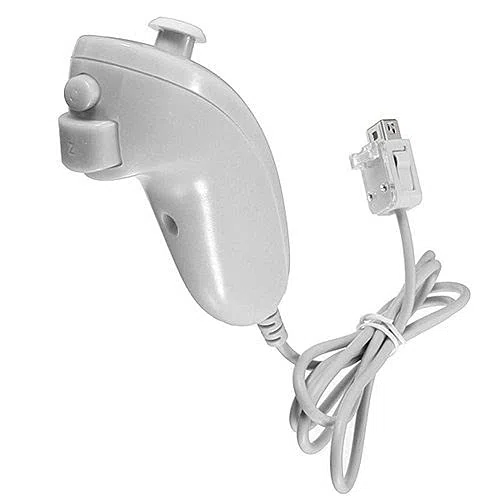 CABLEPELADO Nunchaku | Controlador Nunchuck | Mando Nunchuck | Compatible con Nintendo Wii - Wii U - Wii Mini | Blanco