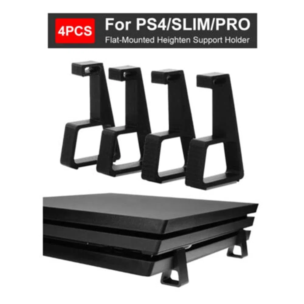 Soporte Horizontal de 4 Piezas para PS4/Slim/Pro,Estación de Soporte de refrigeración de la Consola/pies de refrigeración (para PS4 Slim)