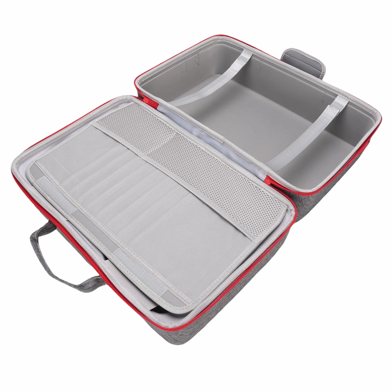 Gucagle Estuche rígido para Consola Bolsa de Almacenamiento de Viaje Multifuncional Duradera con Correa de Hombro Ajustable para Consola de Juegos Controlador Accesorios para Auriculares (Gris)