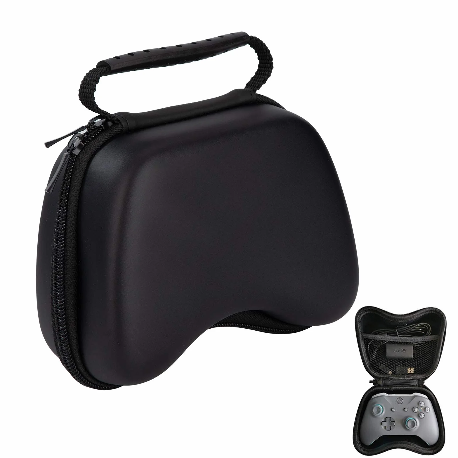 QIMEI-SHOP Estuche Portátil para Mando Protección Funda de Viaje para Controller EVA Duradero Bolsa de Almacenamiento para Controlador de Xbox One Switch Pro PS5 PS4 15.5*11*7 cm