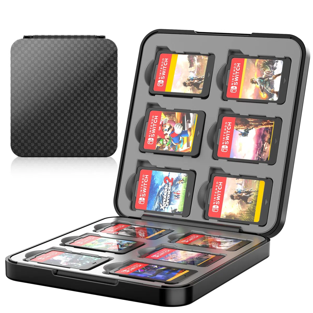 HEYSTOP Estuche para Tarjetas de Juego para Nintendo Switch 2, Funda de Almacenamiento con Cierre Magnético para 12 Tarjetas de Juego y 12 Tarjetas de Memoria para Accesorios de Nintendo Switch 2