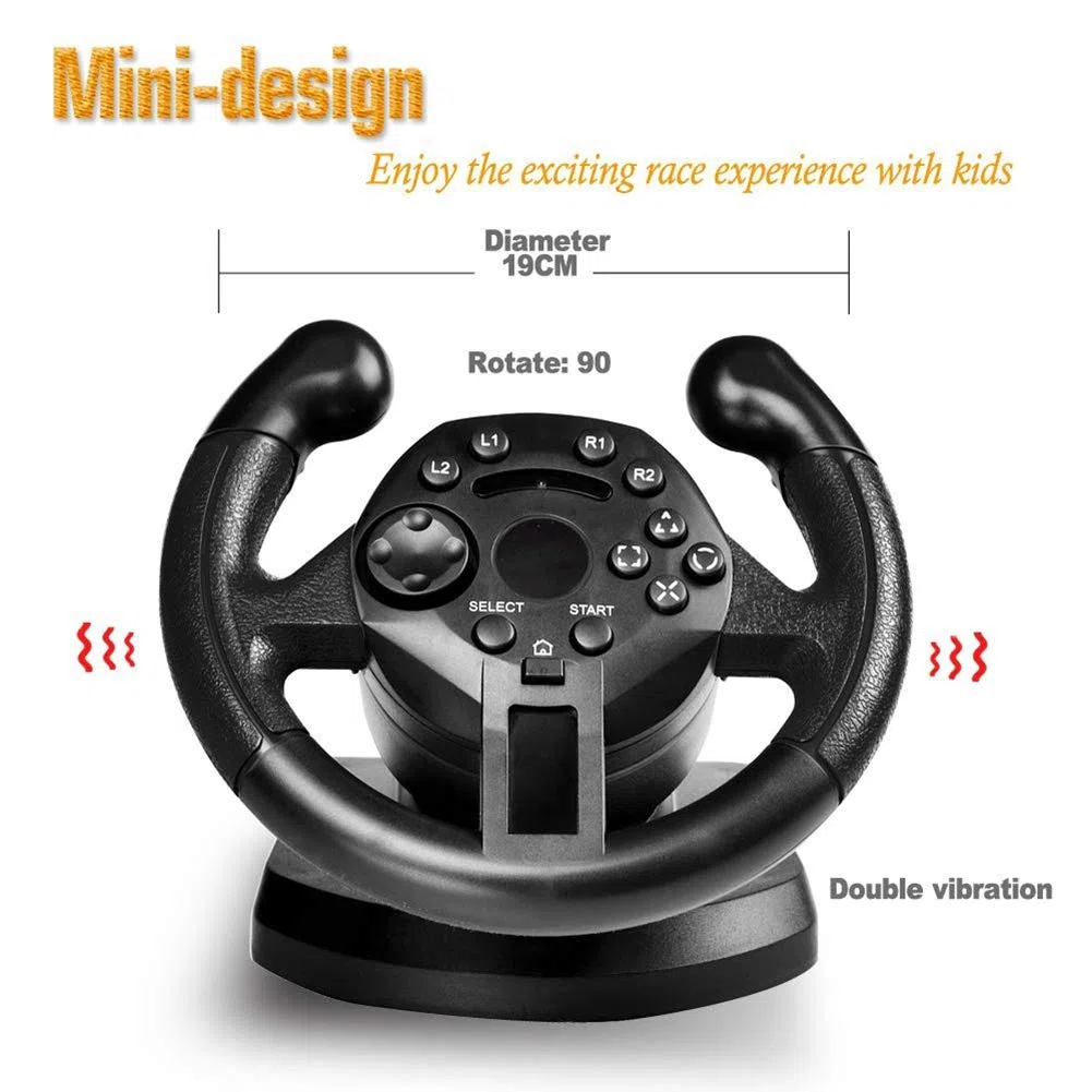Okeeyseda Juego de Volante de Carreras para/Pc, Joysticks de VibracióN, Controlador Remoto, Controlador de ConduccióN Imulado