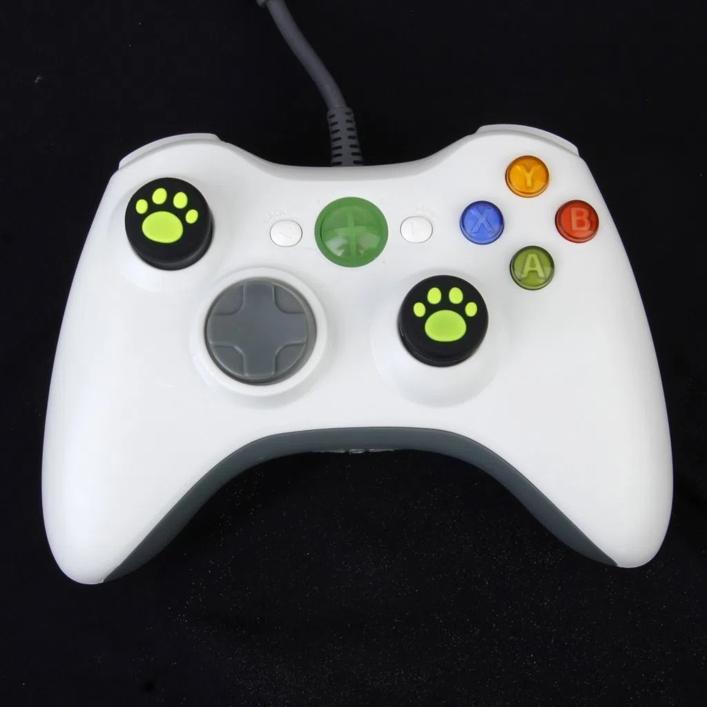Cubierta de silicona para joystick analógico para controlador Dualshock 4 de PS4 Pro, Slim, controlador de Xbox One, Xbox One S, Elite, Xbox 360, PS3, PS2, Wii U, serie de gatos Green verde