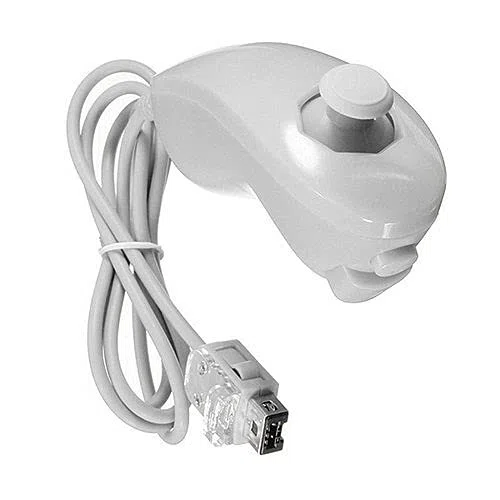 CABLEPELADO Nunchaku | Controlador Nunchuck | Mando Nunchuck | Compatible con Nintendo Wii - Wii U - Wii Mini | Blanco