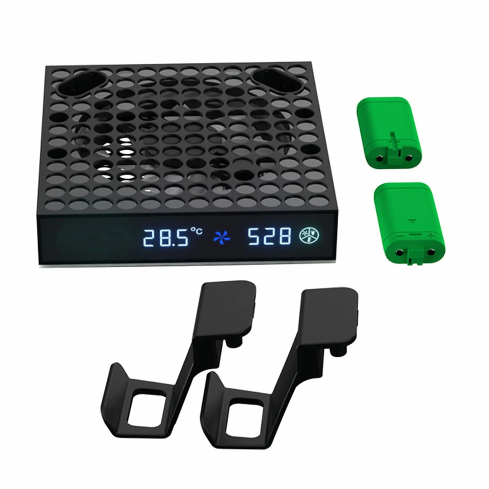 Ventilador de refrigeración con velocidad automática ajustable por temperatura, pantalla LED, refrigeración de rendimiento