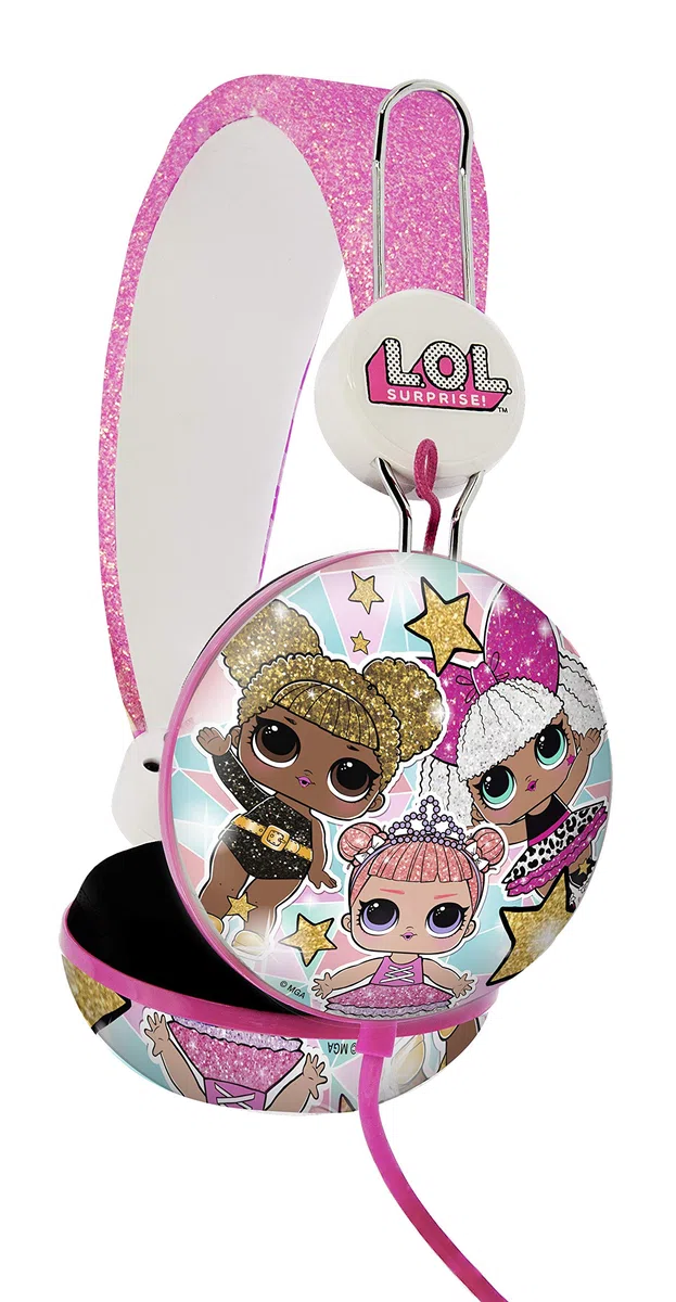 OTL Technologies - Auriculares con Cable Rosa L.O.L. Surprise Glitter Glam Multiplataforma (Android)