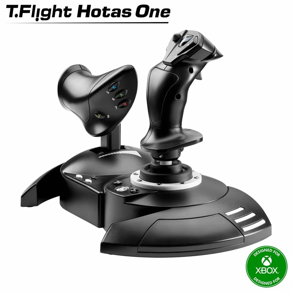 Thrustmaster T.Flight Hotas One - Joystick y Mando de Potencia para Xbox Series X|S, Xbox One y PC (Licencia Oficial, Acelerador Desmontable, 14 Botones de Acción) Negro