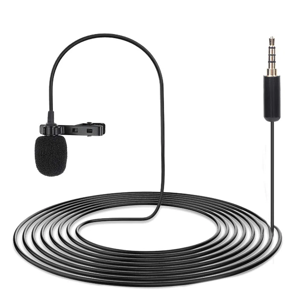 Micrófono de solapa, mini micrófono portátil con clip de collar Micrófono de grabación de entrevista para computadora de teléfono móvil