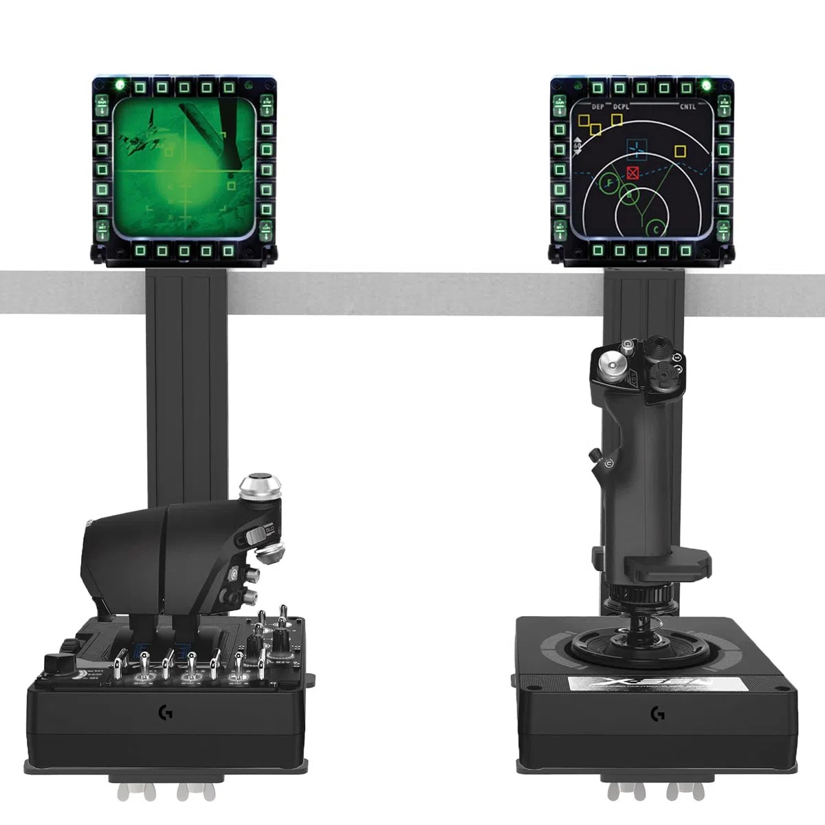 Hikig Paquete de 2 Soportes de Escritorio para joysticks Logitech, Thrustmaster y VKB Hotas, Compatible con X52/X52 Pro/X56/X56 Rhino y más