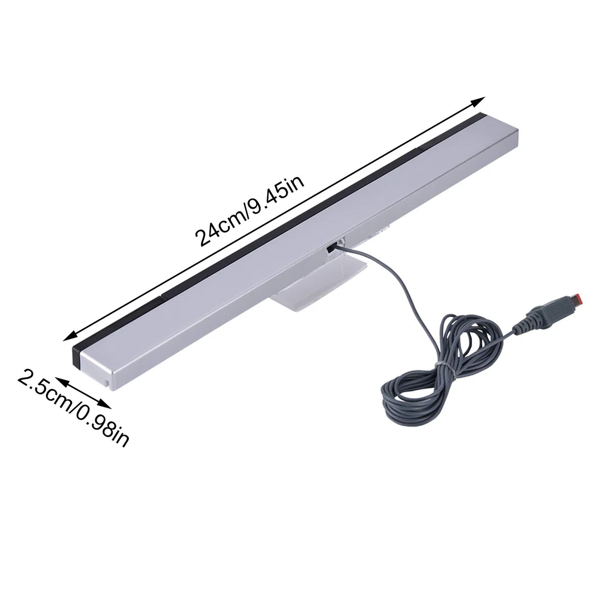 Barra de Sensor para Wii, Repuesto de Barra de Sensor de Rayos Infrarrojos con Cable para Nintendo Wii, Conecta hasta 4 Manijas