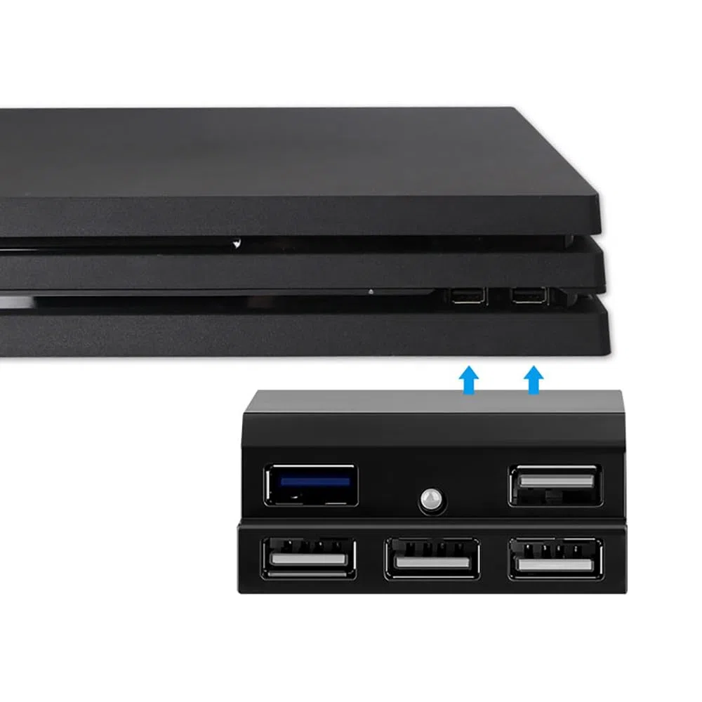 OSTENT Adaptador USB 2.0 3.0 Hub Host Port Extend para la Consola Sony PlayStation 4 PS4 Pro