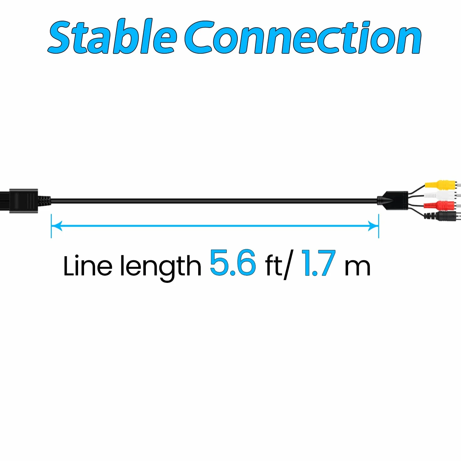 OSTENT AV Video compuesto S-Video RCA HD TV Cable compatible con Nintendo 64 N64 SNES SFC NGC