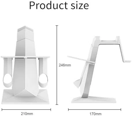 Soporte para auriculares VR, organizador para auriculares y accesorios, solución de almacenamiento que ahorra espacio para jugadores y entusiastas de la tecnología, diseño duradero
