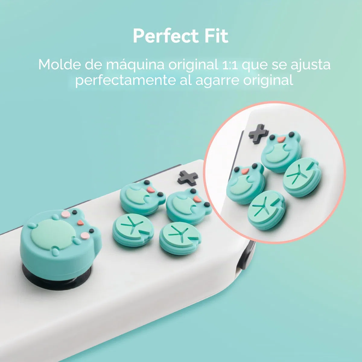 GeekShare ABXY - Funda Adhesiva de Silicona con Forma de Cruz, Compatible con Interruptor/OLED Frog y Axolotl