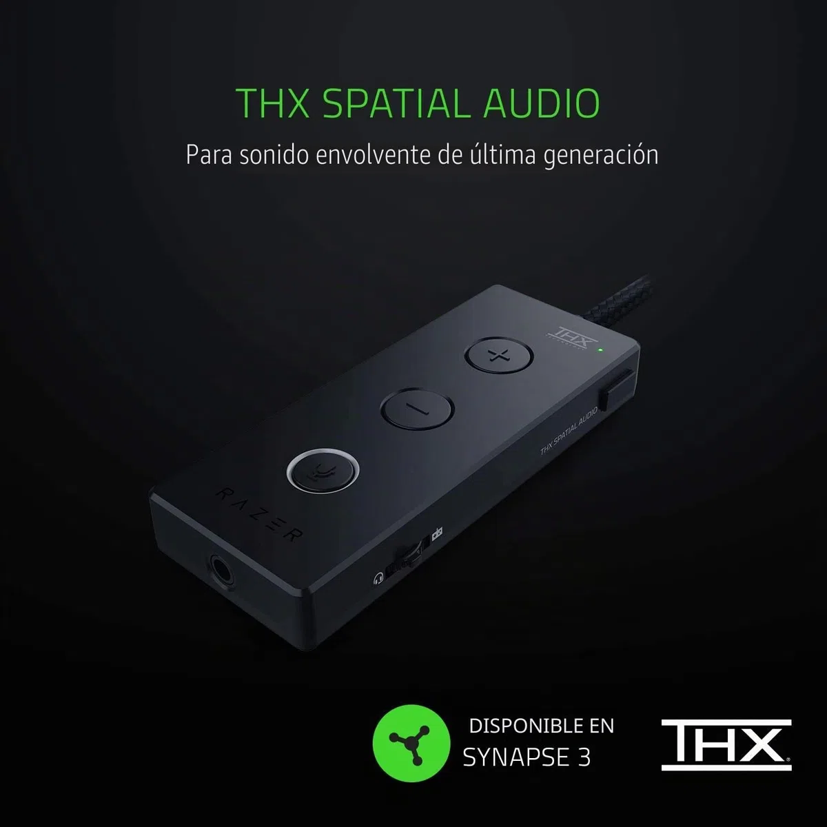 Razer Kraken Tournament Edition - Auriculares para videojuegos (auriculares con cable y controlador de audio USB, controlador THX Spatial Audio, 50 mm, compatibilidad entre plataformas), color verde
