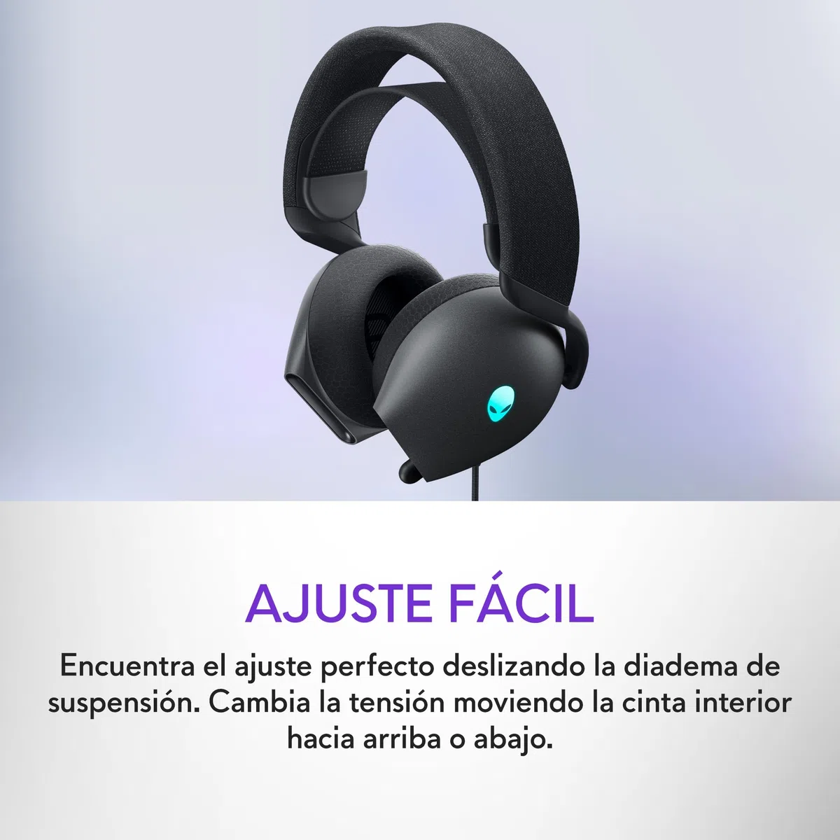 Alienware Wired Gaming Headset - AW520H | Micrófono Boom, cancelación, RGB AlienFX, espuma de memoria, peso 219 g, compatibilidad Windows, carga rápida 15 min