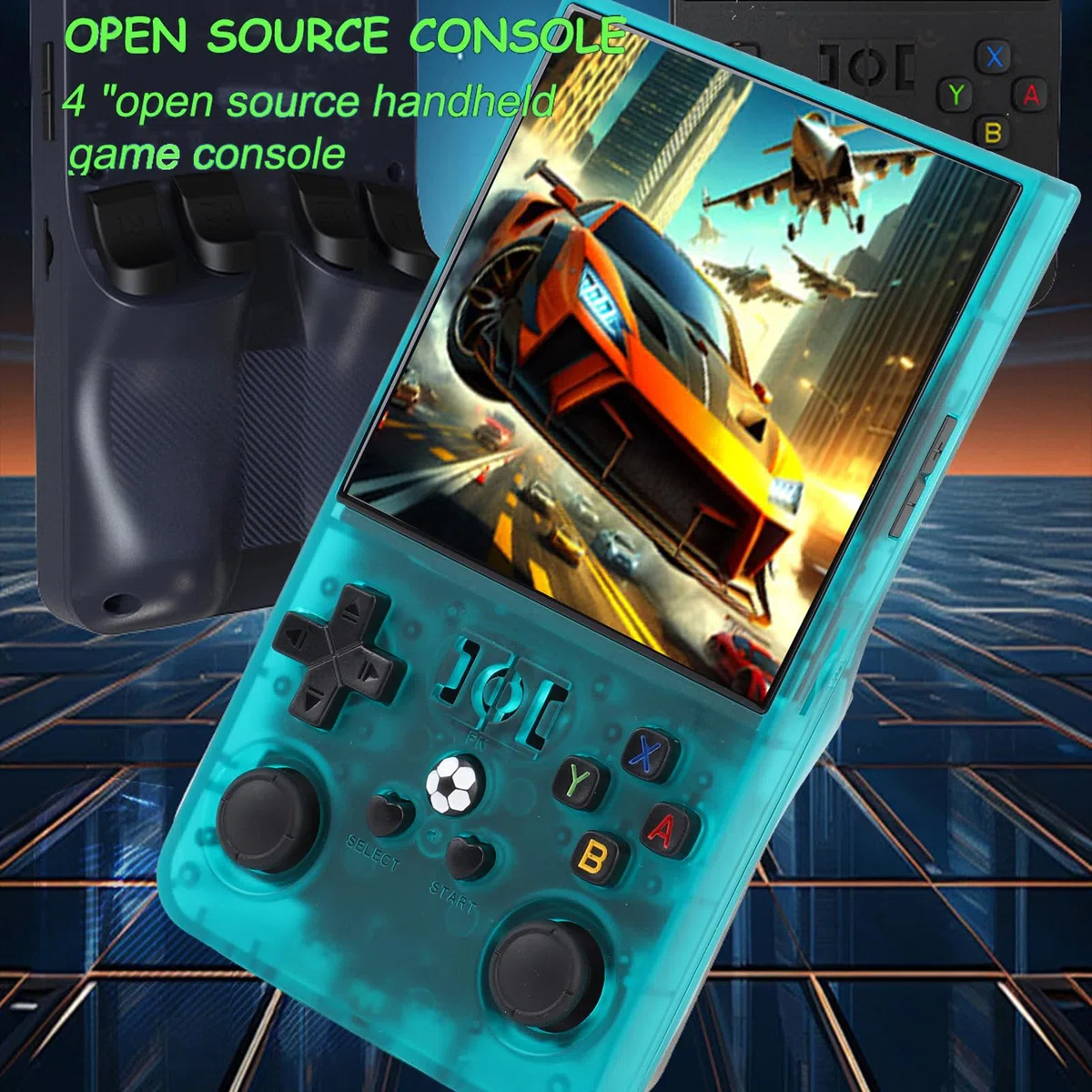 banapoy Consola de Juego de Mano Retro, Consola de Juegos Retro Portátil de Pantalla de 4 Pulgadas Integrada en Más de 60 Emuladores, Jugador de Videojuegos Clásico de Bolsillo Mini (Verde Claro)