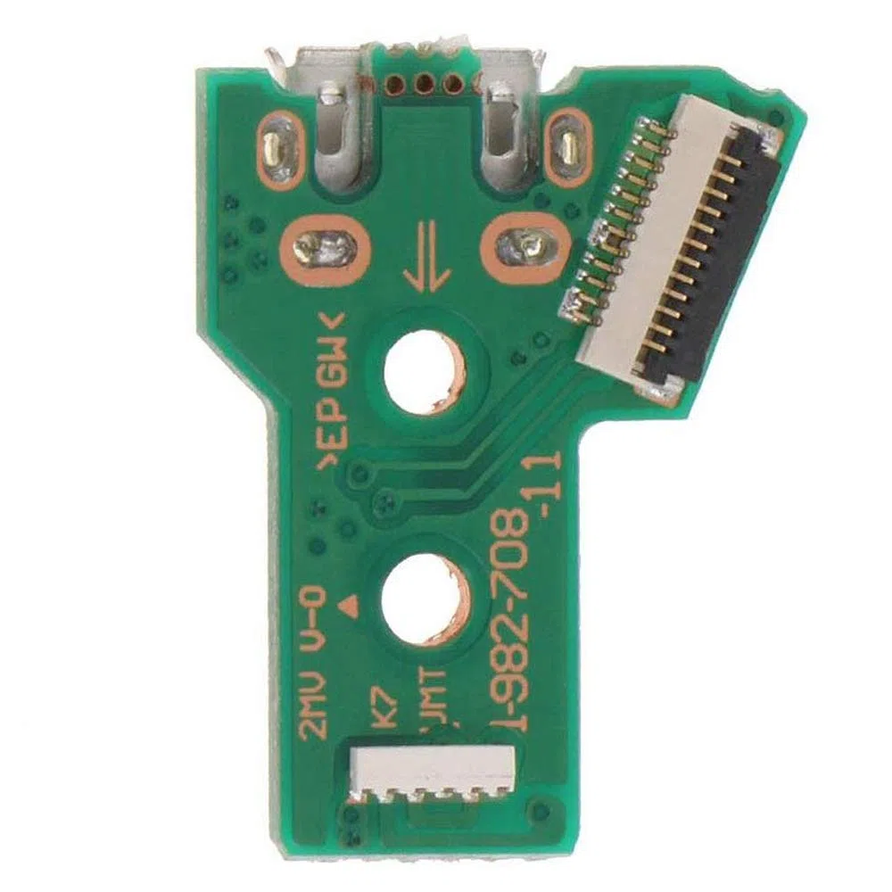 MMOBIEL Reemplazo del Puerto de Carga para el Controlador de PlayStation PS4 Modelo Dualshock 4: JDS-050 /JDS-055 Cable Flexible de 12 Pines con Incl. (+) Destornillador