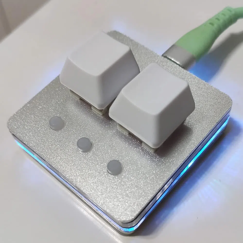 Teclado OSU con una sola mano, teclado mecánico para juegos, probador de eje de rueda táctil, interruptor de cerezo, retroiluminación RGB (tipo C, rosa)