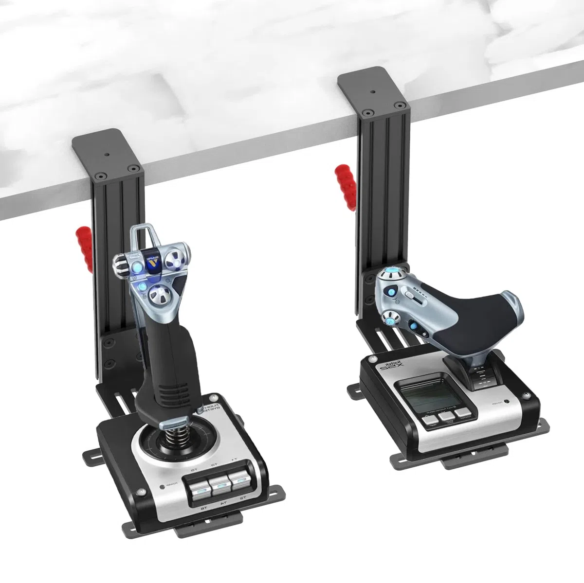 Hikig Paquete de 2 Soportes de Escritorio para joysticks Logitech, Thrustmaster y VKB Hotas, Compatible con X52/X52 Pro/X56/X56 Rhino y más