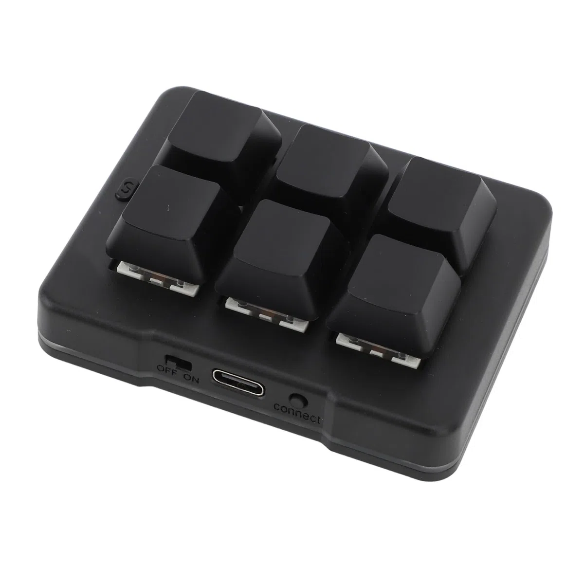 Bewinner Teclado para Juegos de 6 Teclas con Cable USB, Teclado Mecánico para Juegos Macro RGB, Teclado Portátil Delgado con una Sola Mano para, para
