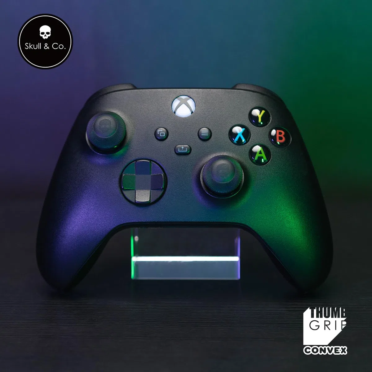 Skull & Co. Convex Thumb Grip Caps Joystick Cap Analog Stick Cover Thumbstick Grip Cover for Xbox (XSX/XB1) Controller - Galactic Purple, 2 Pairs (4pcs)