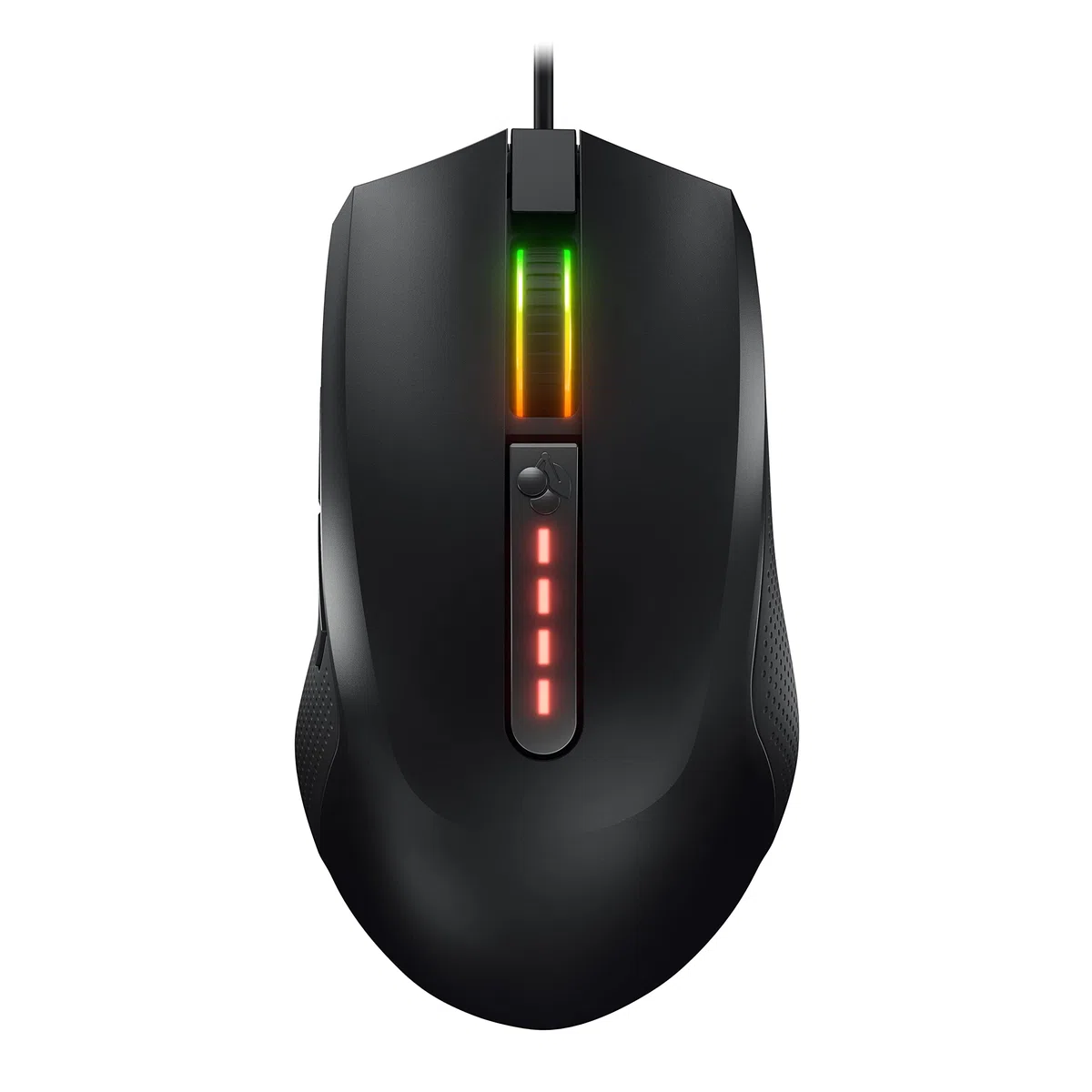 Cherry MC 2.1, Ratón Gaming con Cable, Preciso Sensor Pixart de 5000 PPP, Iluminación RGB, Perfiles de Usuario Configurables, Ratón Ergonómico para Diestros, Negro
