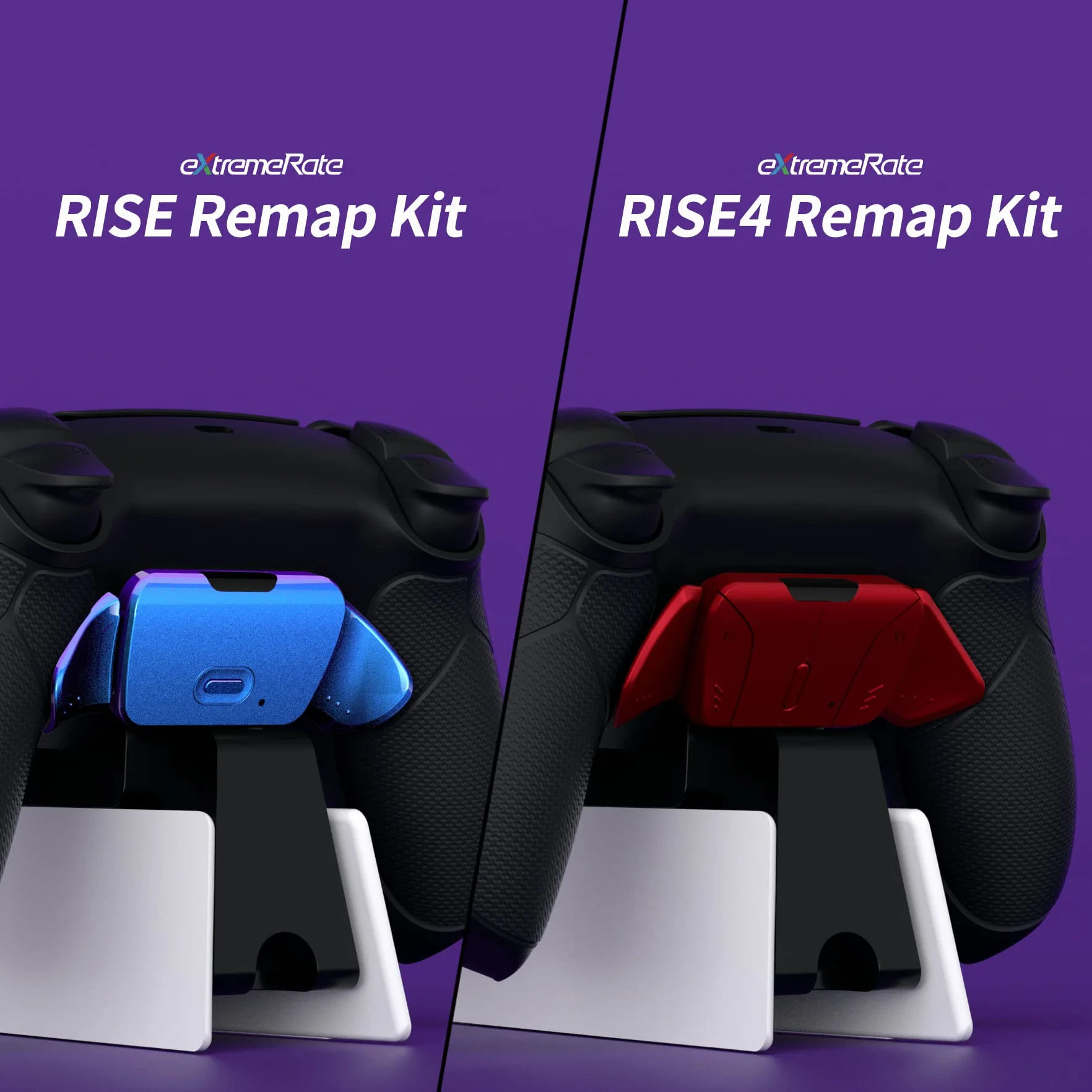 Negro RiseDock Soporte de Extensión Kit para ps5 control Base de Carga de eXtremeRate RISE & RISE4 Remap Kit Rediseñado Charging Dock Extensor para ps5 mando para HEXGAMING Rival, Rival Pro & Ultimate