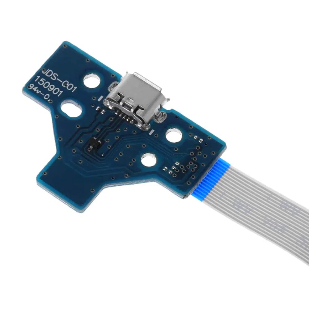 MMOBIEL Reemplazo del Puerto de Carga para PlayStation PS4 Modelo Dualshock 4 el Controlador: JDS-001 Cable Flexible de 12 Pines con Incl. (+) Destornillador