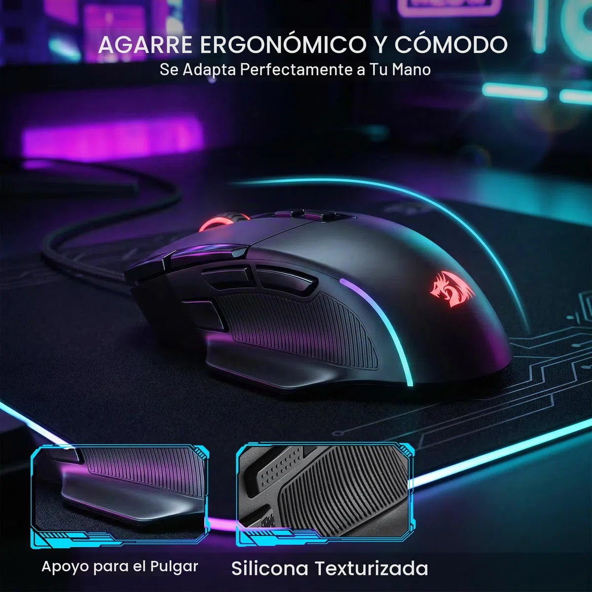 Redragon M925 Ratón Gaming Cableado 24K dpi Teclas Programables