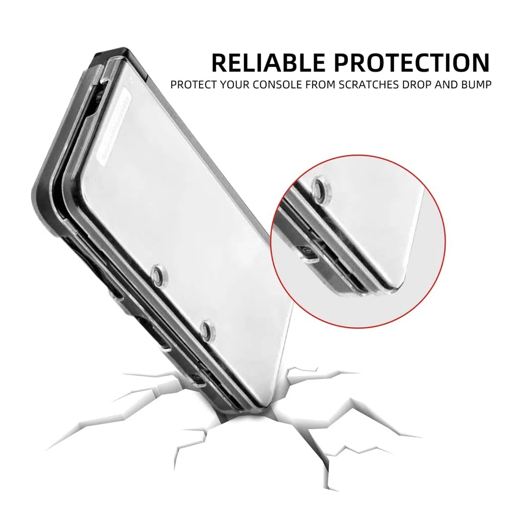 Funda Transparente para New 3DS XL LL, Carcasa Rígida Transparente de Cristal, Funda Protectora para Consola de Videojuegos, Funda Protectora Completa