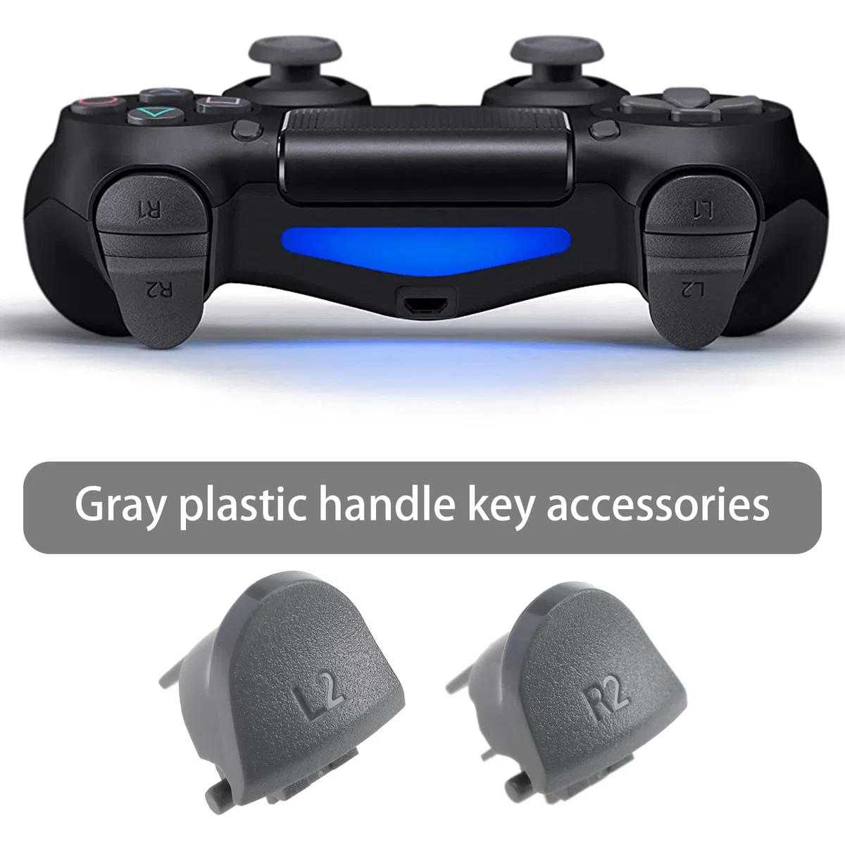 OTOTEC Juego de 2 botones de gatillo de repuesto L1 R1 L2 R2 resortes compatibles con Sony PS4 Controller JD M-040/JD M-050/JD M-055 versión driver pieza de repuesto