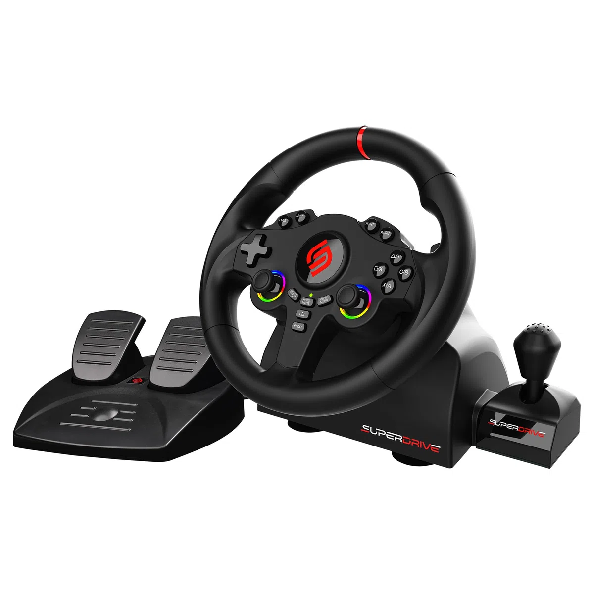 Subsonic - Volante Superdrive 220 RS-X para PS4, Switch y Xbox - Negro