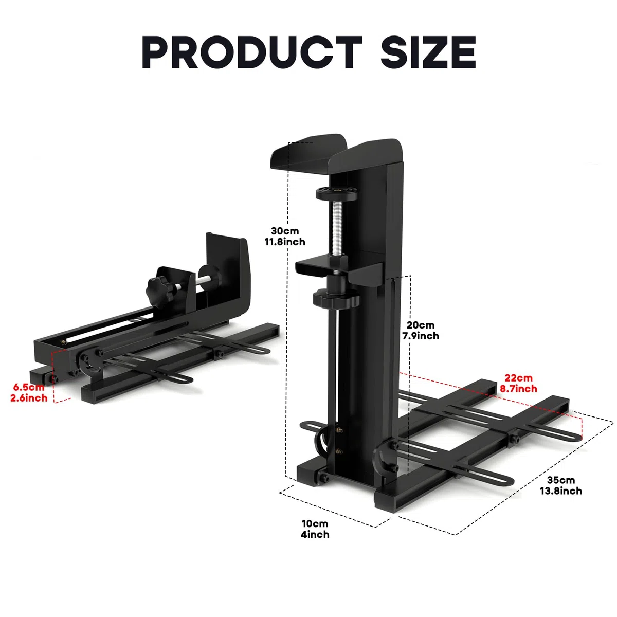DIWANGUS Hotas Mount - Soporte de escritorio plegable para palanca de mando de vuelo, acelerador Hotas, soporte para X52/X52 Pro/X56 T16000M/HOTAS Warthog/T Flight One/4/TCA/VKB Gladiator NXT/VPC
