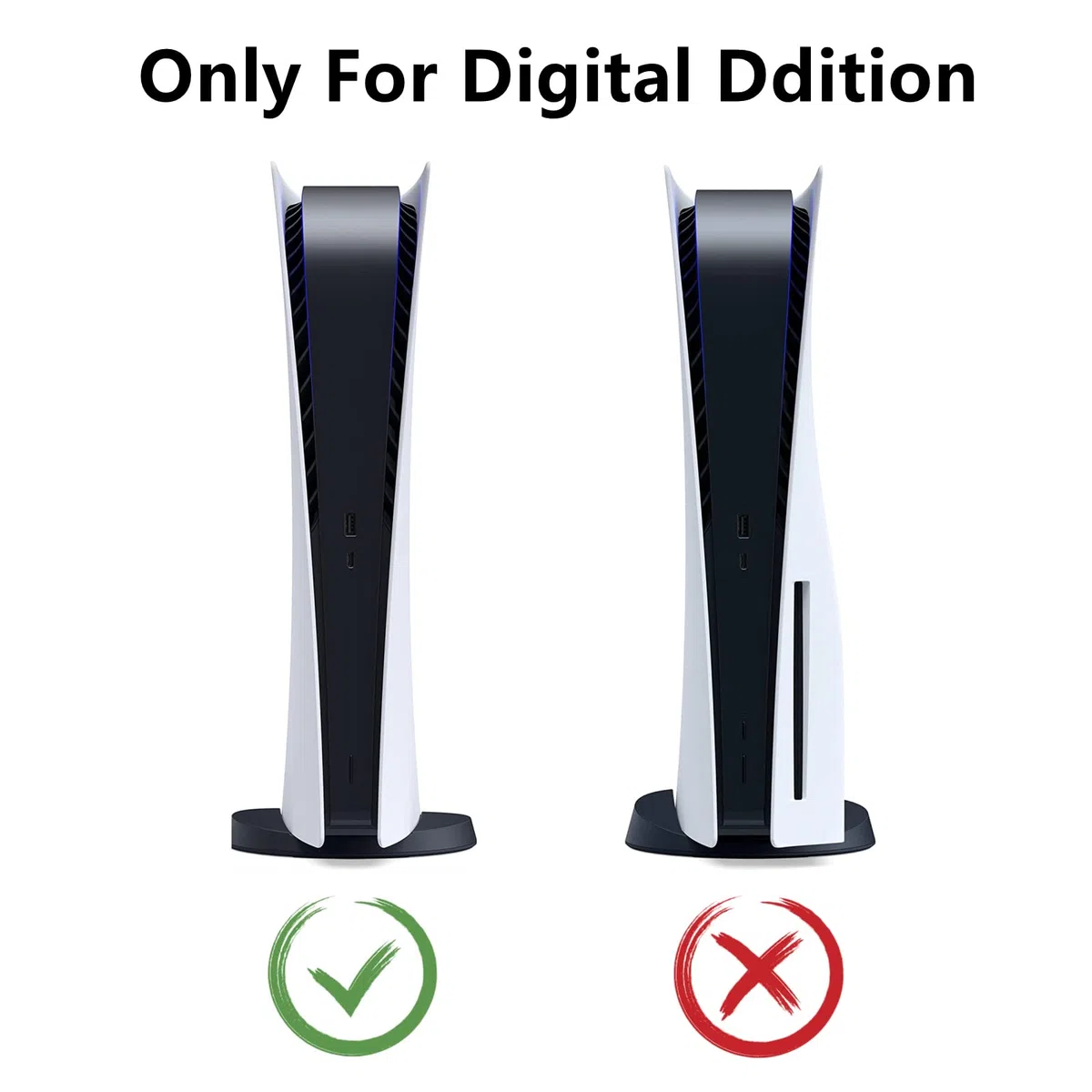 Placa frontal de repuesto para consola PS5, accesorios para Playstation 5, placa frontal de repuesto (negro)