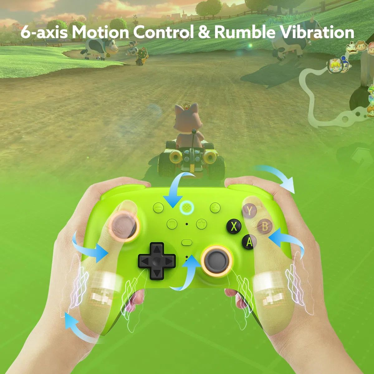8BitDo Ultimate 2 Wireless Controller para PC/Android/Apple/Steam, Joystick TMR, Gatillos Táctiles/Efecto Hall Conmutables, Anillo Fuego RGB, 2.4G Controlador Juegos Inalámbrico 8Speed con Base Carga
