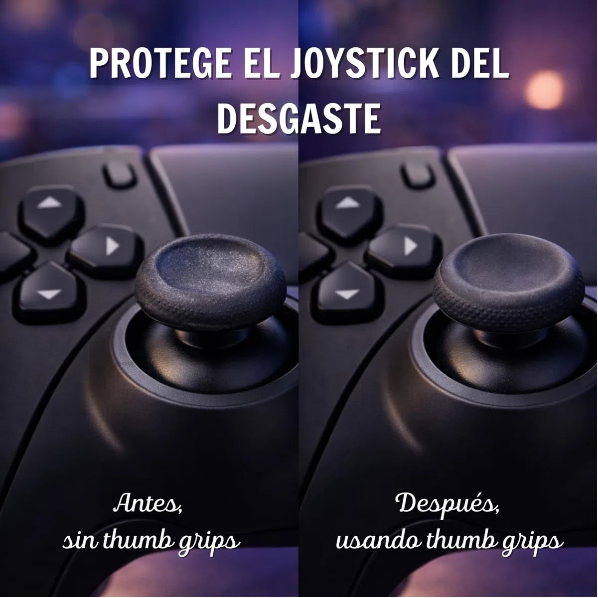 Tapas de Joystick compatibles con Mando PS4 - PS5, Thumb Grips para Mando Play 4, Accesorios PS5, Funda de Joystick Compatible con mandos PS 4 PS 5 Xbox y Switch 2 (Fútbol 2)